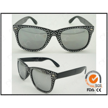 Fashion Sunglasses for Lady Black Colour with Rivet Hot Sale Sunglasses (20371-1)